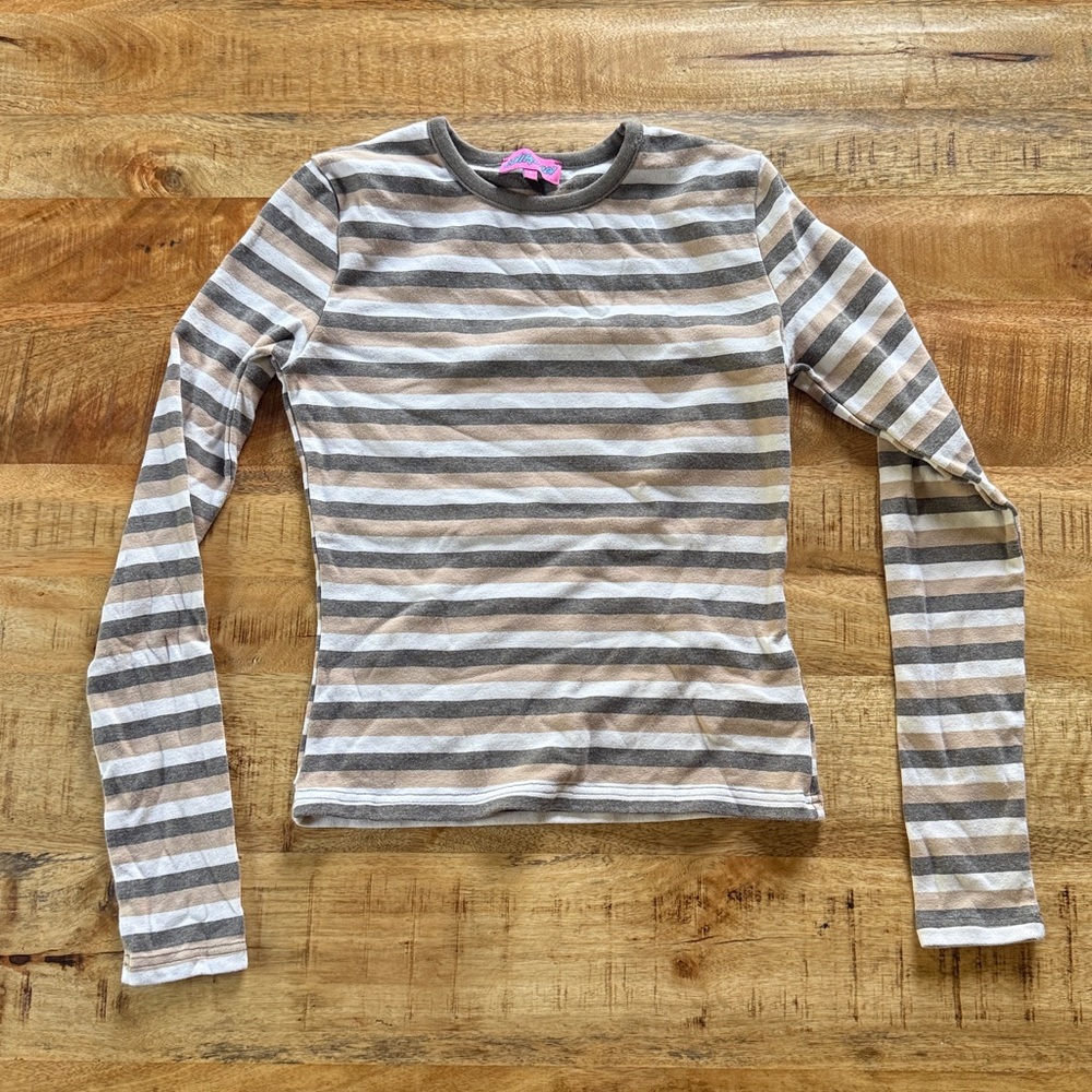 y2k Edikted Sivan Striped Long Sleeve Tee